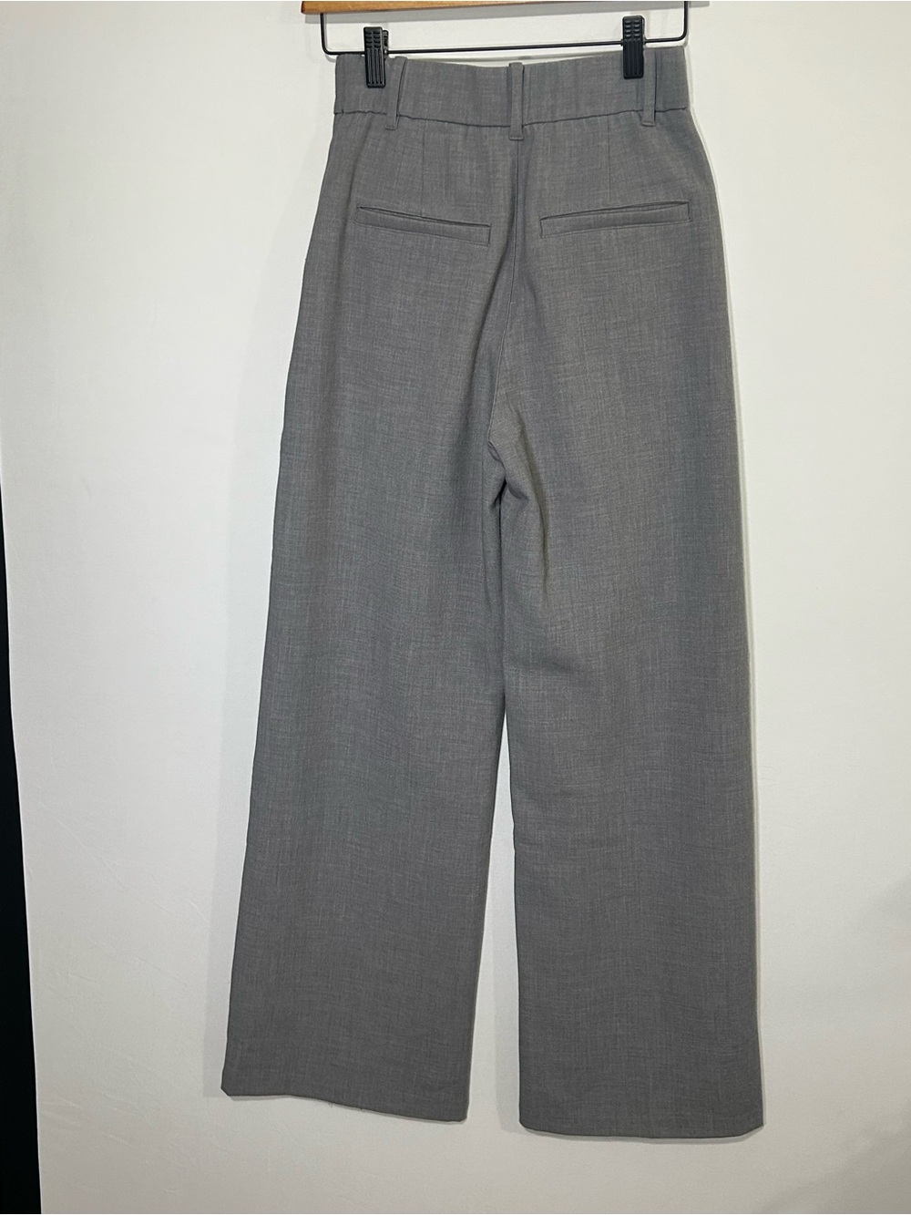 Abercrombie & Fitch Grey High Rise Pleated Wide Leg Trousers XS - Picture 8 of 12